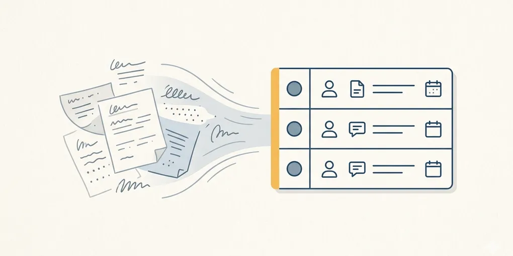 Editorial hero image for the core concept of this post. How to turn AI meeting notes into clear action items